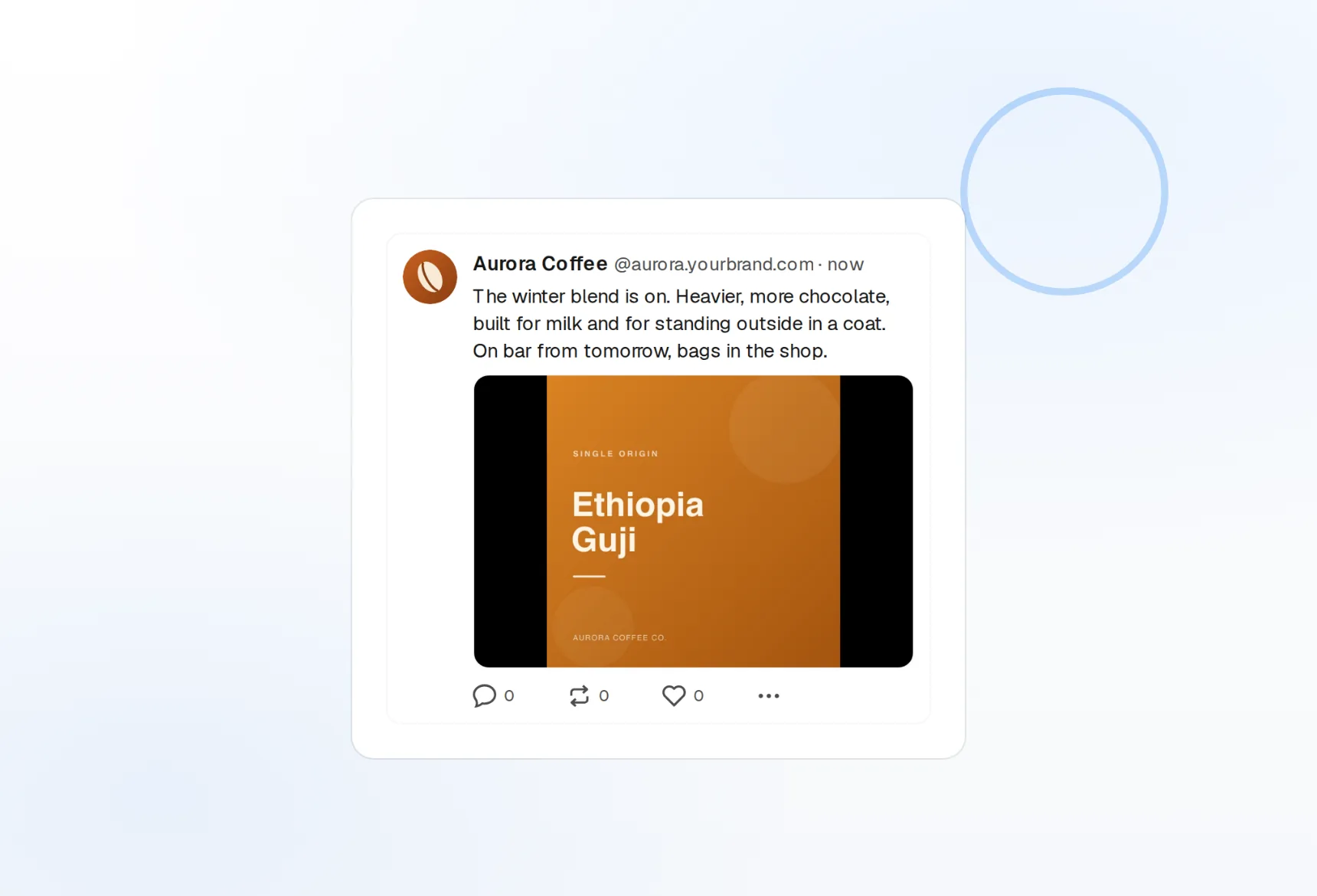 A post previewed exactly as Bluesky will render it, before it publishes